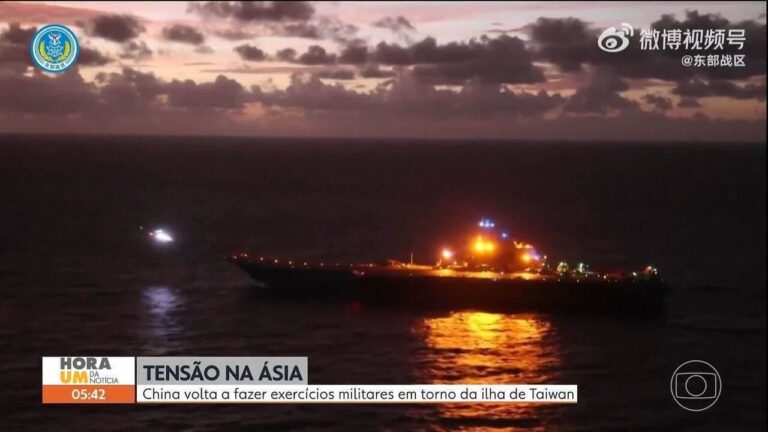 China realiza manobras militares ao redor de Taiwan
