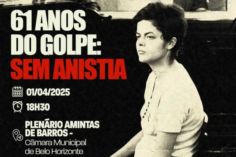 Painel: Câmara de BH fará sessão sobre golpe de 64 no Dia da Mentira