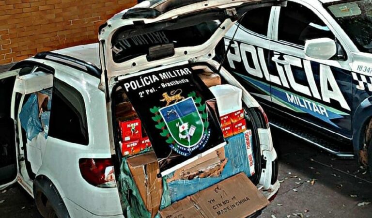 Polícia Militar em Brasilândia realiza a apreensão de mercadorias de descaminho e contrabando - PMMS