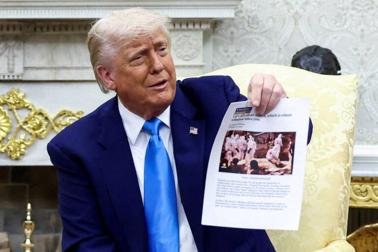 Imagem exibida por Trump na Casa Branca como prova de 'genocídio branco' na África do Sul vem do Congo